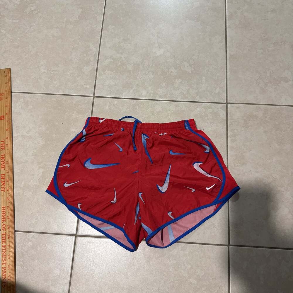 Nike Dri-FIT Standard Fit Red Athletic Shorts with Blue Drawstring - Men's XL - Picture 3 of 5
